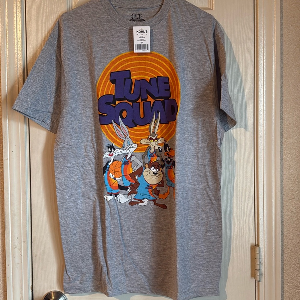 NWT Looney Tunes - Tune Squad Graphic Tee Heather Grey Men's Size L